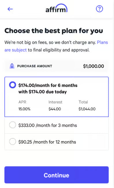 Pay over time