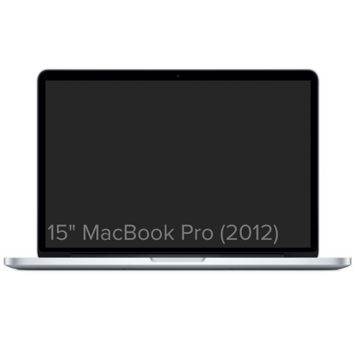 15" MacBook Pro (2012) – Intel i7 · 8GB Memory · 256GB Storage · Silver